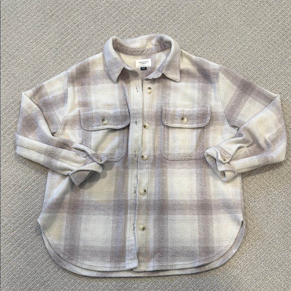 American Eagle AR Plaid Fleece and Love Shacket